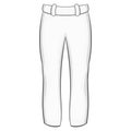 Baseball player pants icon, cartoon style