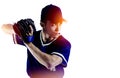 Baseball Player  pitcher in action and concepts Royalty Free Stock Photo