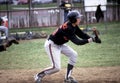 Baseball player prepares to bunt