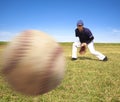 Baseball player ready catching