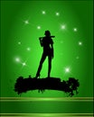 Baseball player silhouette Royalty Free Stock Photo