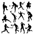 Baseball Player Silhouettes