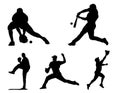 Baseball Player Silhouettes / Icons