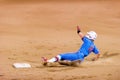 Baseball Player Sliding Royalty Free Stock Photo