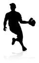 Baseball Player Silhouette Royalty Free Stock Photo