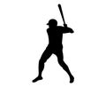 A baseball player swinging a bat