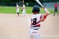 Baseball player waiting for pitch.