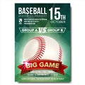 Baseball Poster Vector. Baseball Ball. Design For Sport Bar Promotion. Baseball Club, Academy Flyer. Invitation