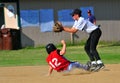 Baseball race against the ball Royalty Free Stock Photo