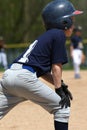 Baseball runner on base Royalty Free Stock Photo