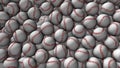 Baseball`s ball animation filling up spaces.