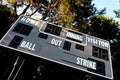 Baseball Scoreboard Royalty Free Stock Photo