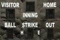 Baseball Scoreboard Royalty Free Stock Photo