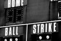 Baseball Scoreboard Ball Strike Home Inning Royalty Free Stock Photo