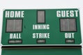 Baseball Scoreboard. Royalty Free Stock Photo