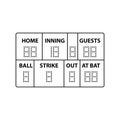 Baseball scoreboard icon