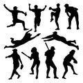 Baseball silhouettes