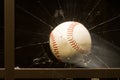 Baseball smashing window Royalty Free Stock Photo