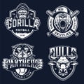 Baseball and soccer clubs logotypes