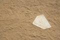 Baseball softaball diamond field white home base close up Royalty Free Stock Photo