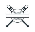 baseball softball stuff split badge name vector logo graphic design