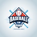 Baseball sport badge logo design template and some elements for logos, badge, banner. T-shirt screen and printing. Royalty Free Stock Photo