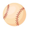 baseball sport ball. Cartoon leather yellow glob, vector Illustration Royalty Free Stock Photo