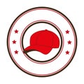 Baseball sport hat emblem icon Royalty Free Stock Photo