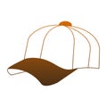 Baseball sport hat orange lines Royalty Free Stock Photo
