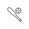 Baseball sport line icon Royalty Free Stock Photo