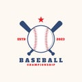 Baseball Sport Logo Vector Design Royalty Free Stock Photo