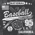 Baseball sport typography, Eastern league los angeles, sketch of crossed baseball batsand glove t-shirt Printing design graphics,