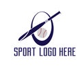 Baseball sports logo design vector Royalty Free Stock Photo