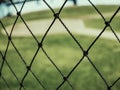 Baseball stadium. Green grass on baseball field Royalty Free Stock Photo