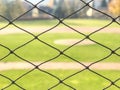 Baseball stadium. Green grass on baseball field Royalty Free Stock Photo