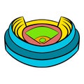 Baseball stadium icon, icon cartoon