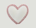 Baseball Stitches in the Shape of a Heart Royalty Free Stock Photo