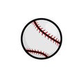 Baseball stitches softball vector icon. Baseball ball icon simple flat sign