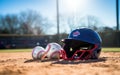Baseball stuff. equipment for playing baseball. sports equipment. Royalty Free Stock Photo