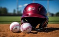 Baseball stuff. equipment for playing baseball. sports equipment. Royalty Free Stock Photo