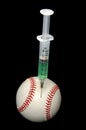 Baseball and Syringe Royalty Free Stock Photo