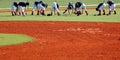 Baseball team stretch Royalty Free Stock Photo