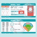 Baseball Ticket Modern Design