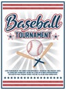 Baseball tournament flyer design vector