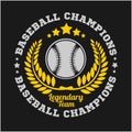 Baseball tournament vector emblem for t-shirt