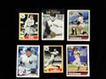 Baseball Trading cards on a black back drop Royalty Free Stock Photo