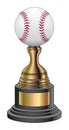 Baseball Trophy - Gold and Black Base