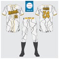 Baseball uniform or baseball jersey mock up. Sportswear, t-shirt sport, short, sock template.