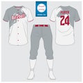 Baseball uniform or baseball jersey mock up. Sportswear, t-shirt sport, short, sock template.