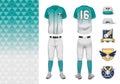 Baseball Uniform Mockup Realistic Set